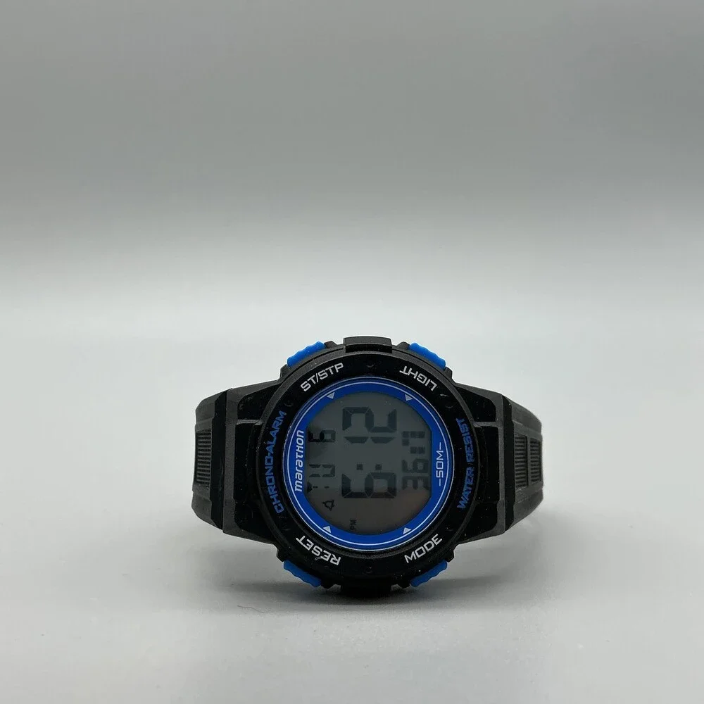 Marathon Mens Watch 38mm Digital Black Resin 50M Alarm Chronograph TW5K84800